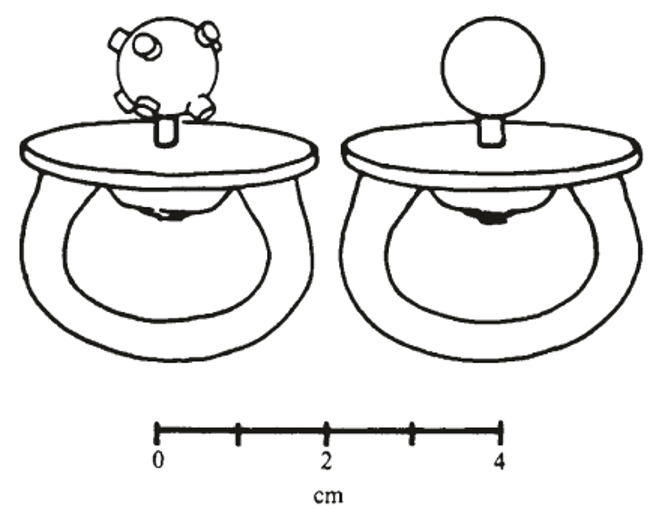 The smooth and nubby pacifiers presented visually to the participants in Meltzoff and Borton’s (1979) study of 30-day-old infants.